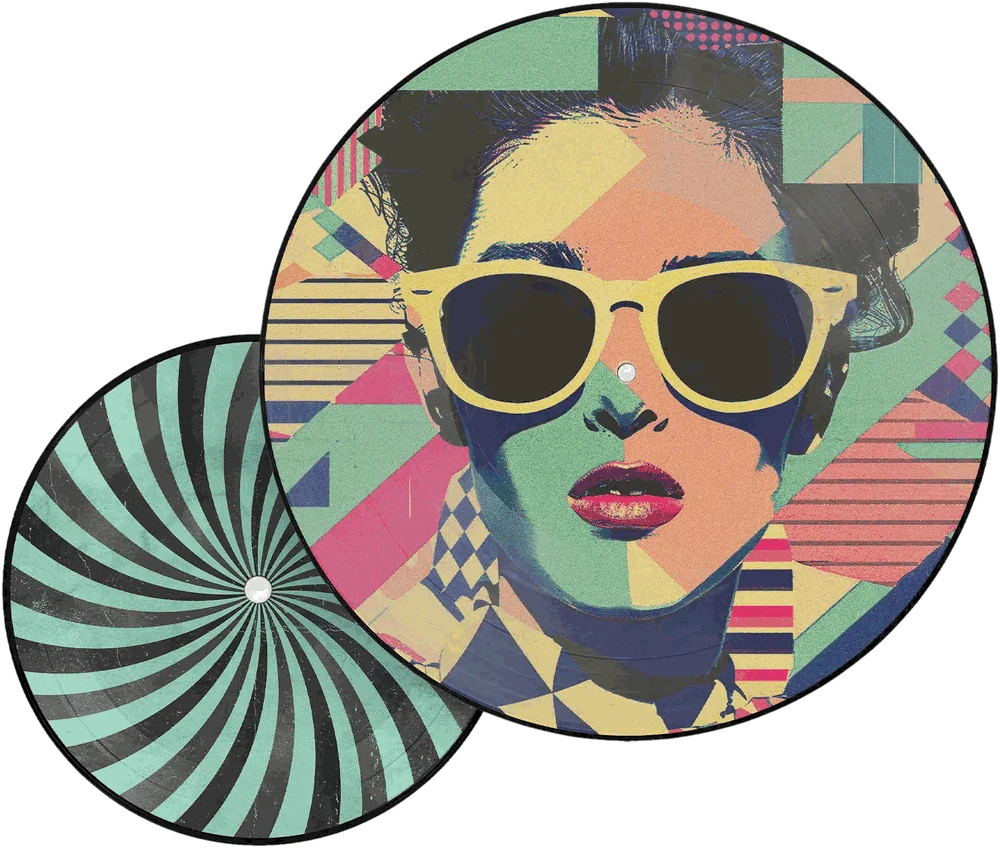 Picture disc, visuel imprimé sur toute la surface du vinyle