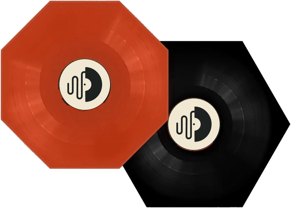 Vinyles à formes, octogone et hexagone aux couleurs Phonomaker